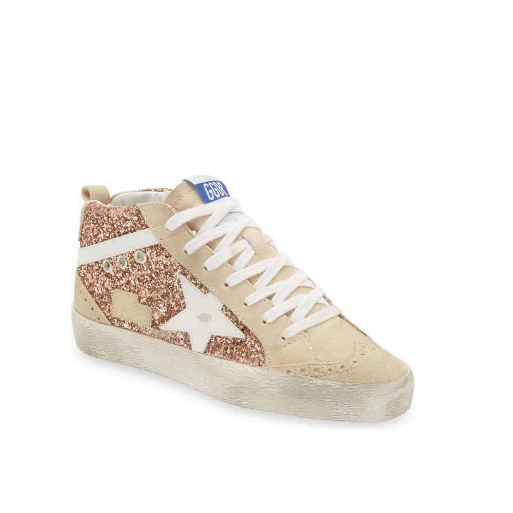 Golden Goose Mid Star Glitter Sneakers